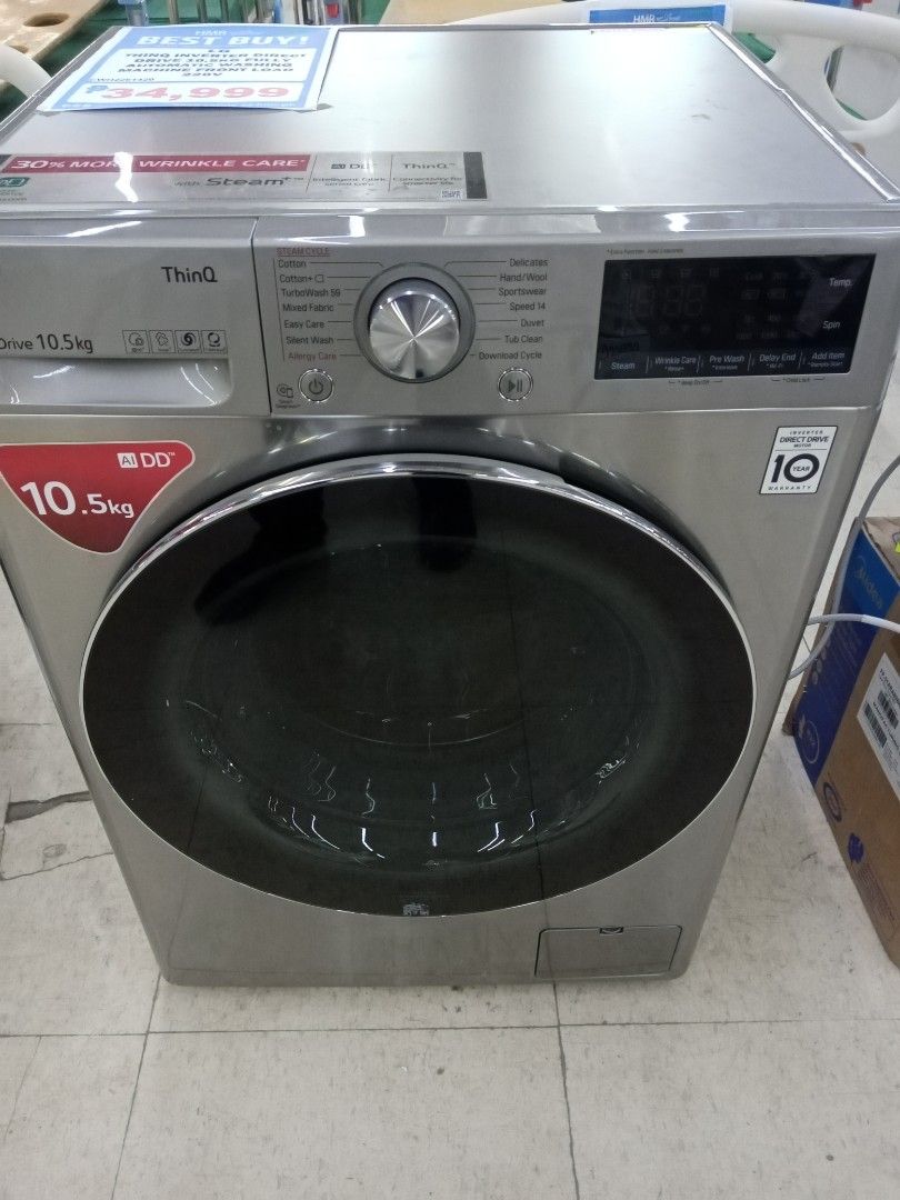 LG automatic washing machine 10.5kg inverter, TV & Home Appliances