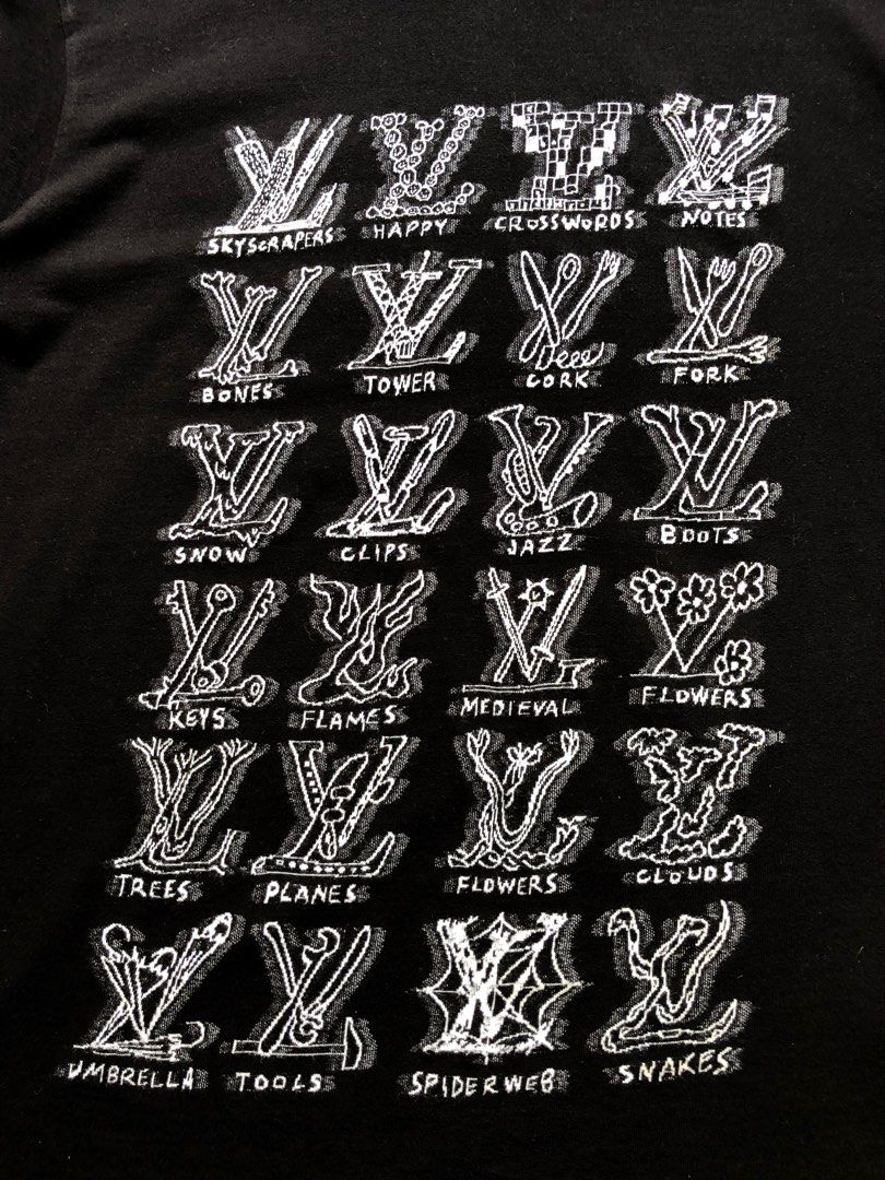LOUIS VUITTON cartoon jacquard T shirt LV (always oos), Luxury, Apparel on  Carousell