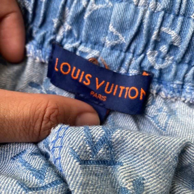 ⚜️ LV Monogram Denim Shorts, Luxury, Apparel on Carousell
