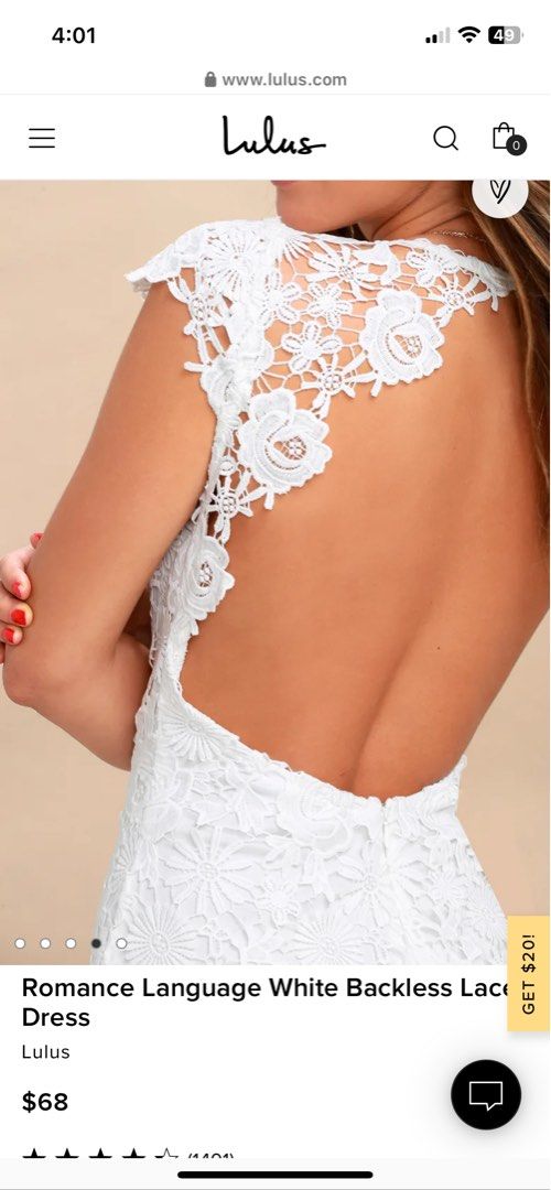 Lulus Backless lace dress Women s Fashion Dresses Sets
