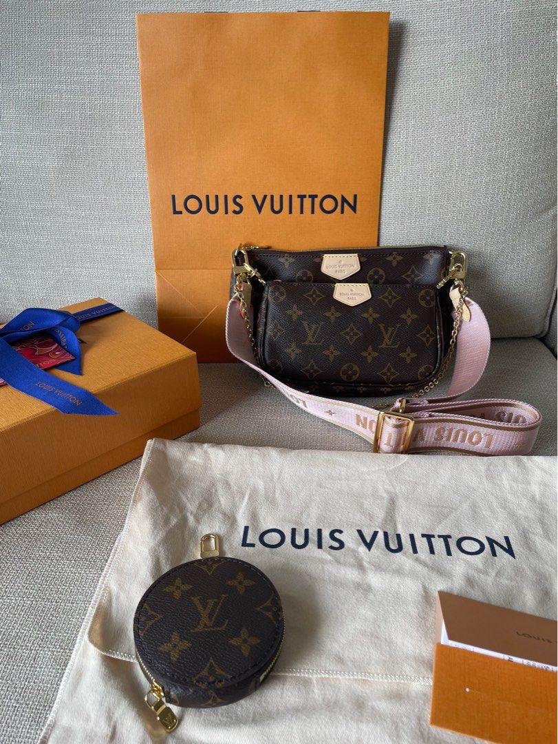 Louis Vuitton Multi Pochette Accessories in Khaki Strap, Luxury, Bags &  Wallets on Carousell