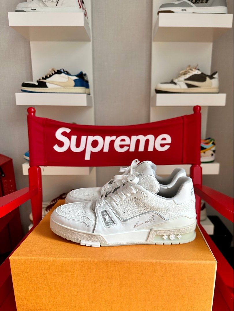all white lv sneakers