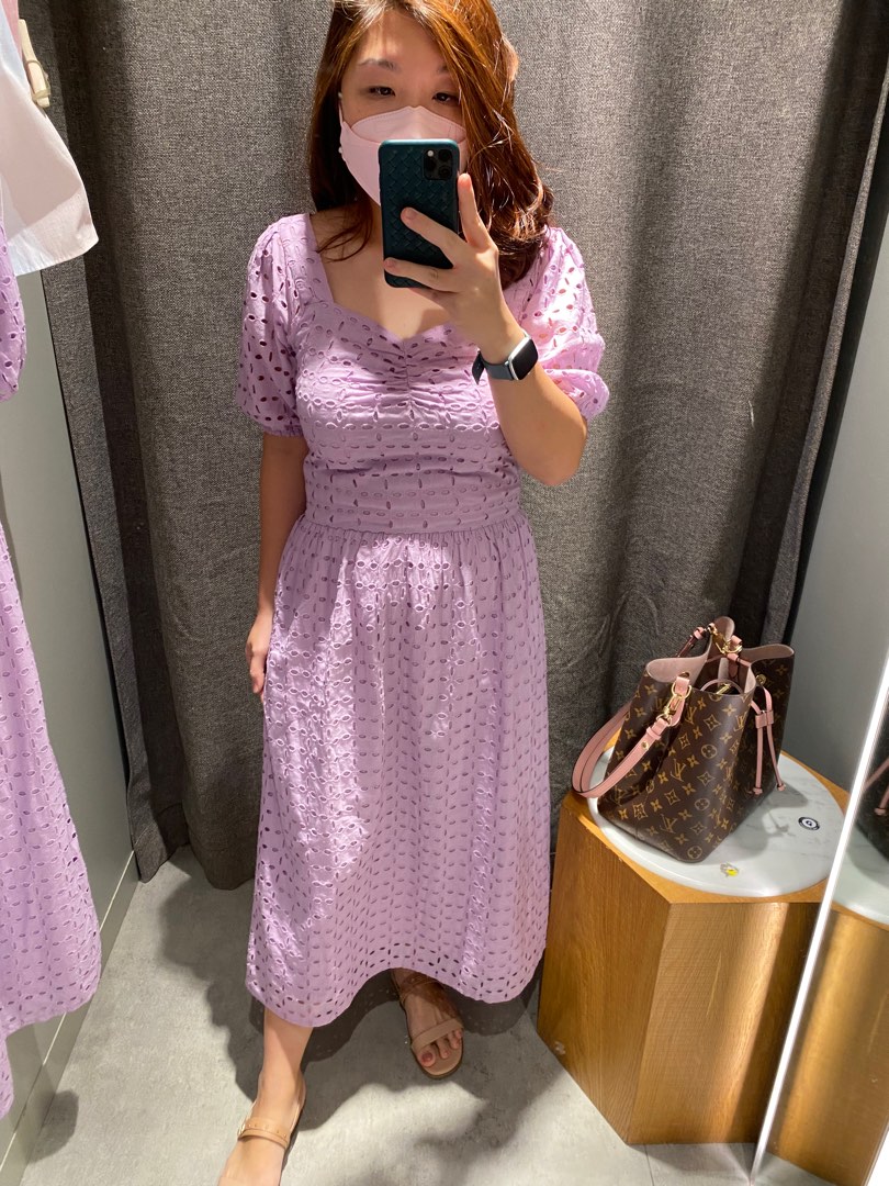 Purple best sale eyelet dress