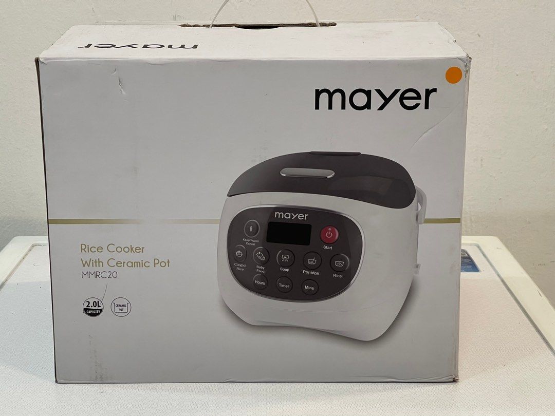 Mayer Rice Cooker with Ceramic Pot, 0.8 L, (MMRC20) Display Set 75, TV