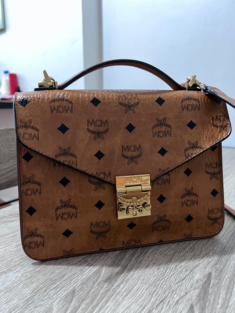 Mcm satchel hot sale bag