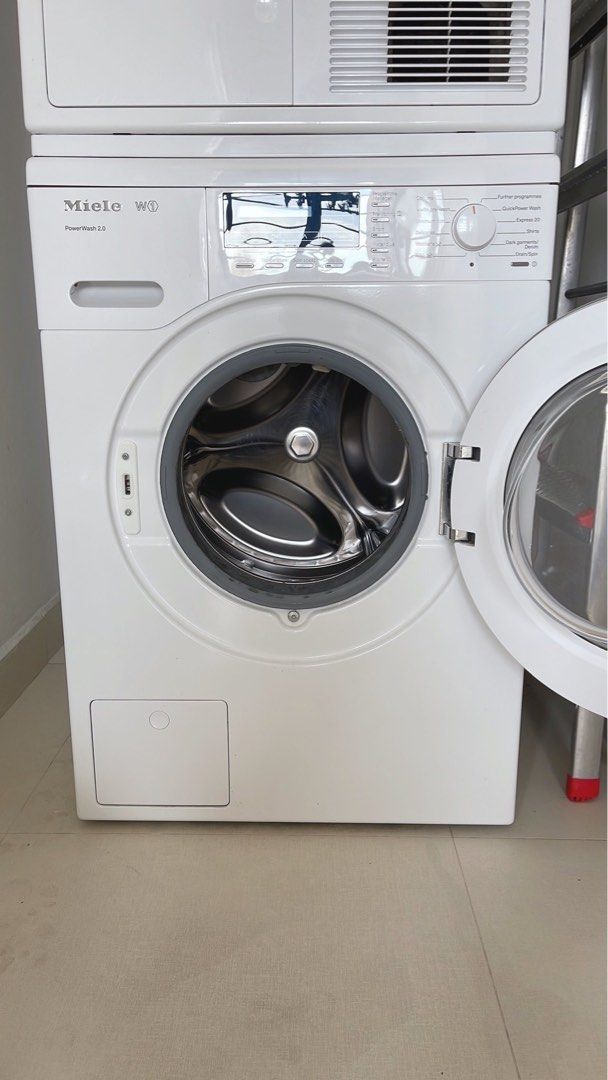 Miele stackable washer and dryer, TV & Home Appliances, Washing Machines and Dryers on Carousell