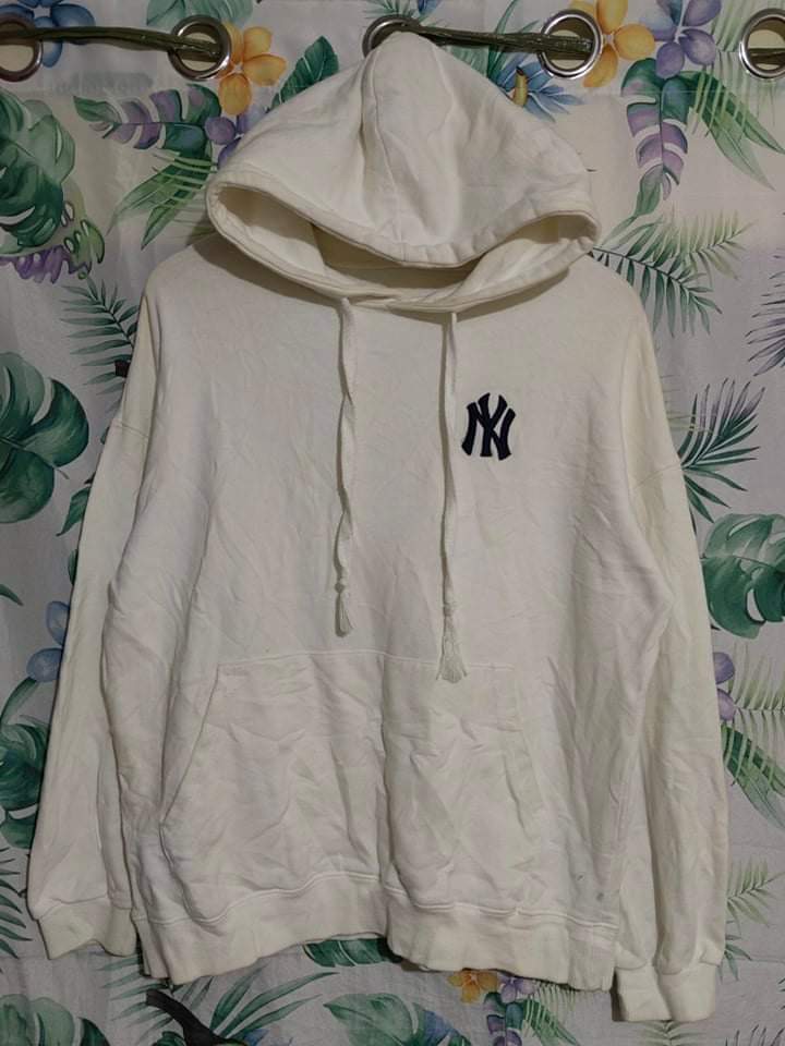 Áo hoodie MLB Basic Small Logo Overfit Hoodie New York Yankees  3AHDB012150WHS