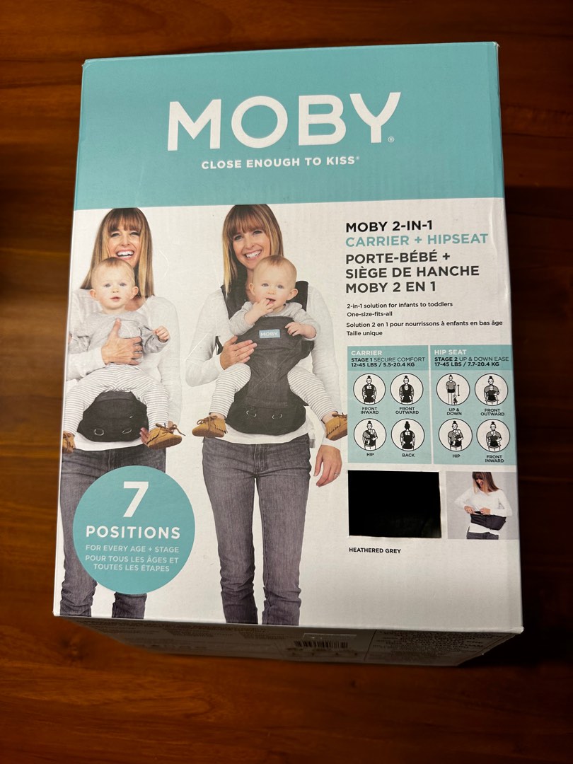 Moby 2in1 carrier + hip seat, Babies & Kids, Going Out, Carriers