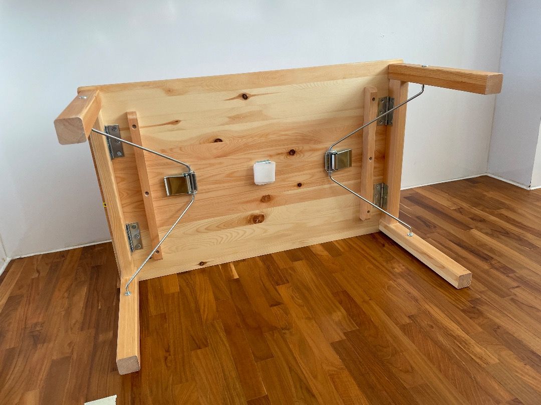 MUJI PINE FOLDING LOW TABLE, Furniture & Home Living, Furniture, Tables ...