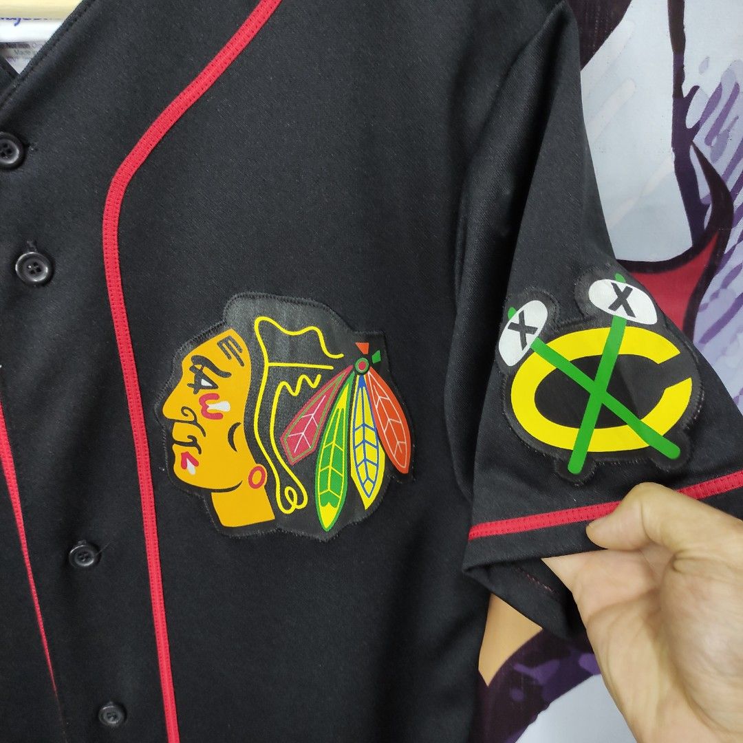 NHL Chicago Blackhawks Baseball Jersey, Men's Fashion, Tops & Sets