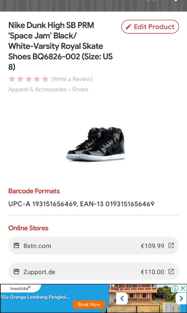 Nike SB Dunk High Pro Space Jam 43