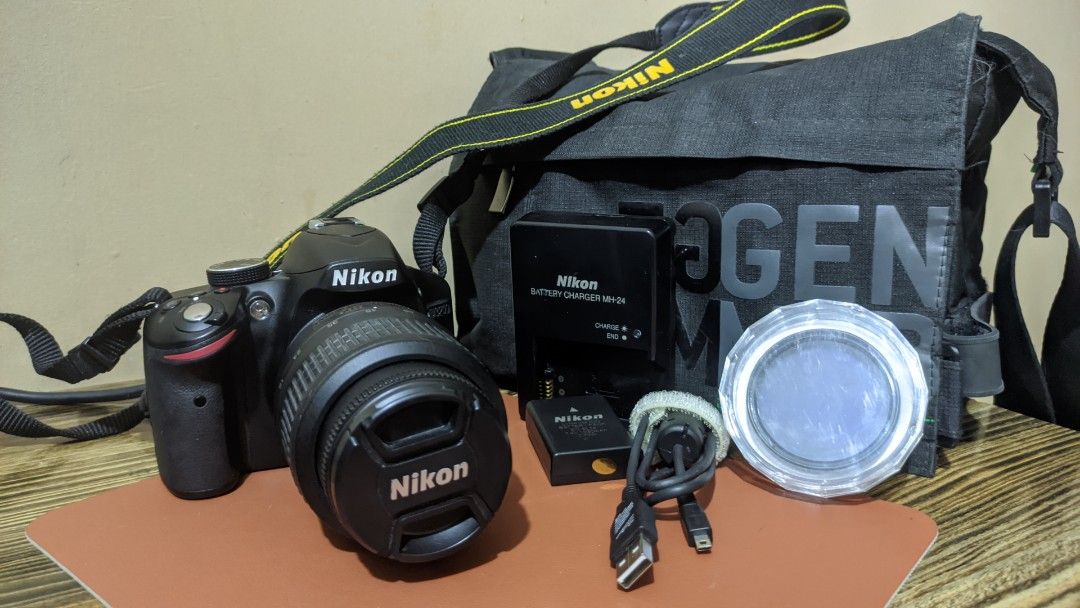 Nikon D3200 with 2 Lens and Accessories (Category: Cameras) located in Las Pinas. Submitted by Sheldoni (Listing ID 1209955621, Image 1). Description: Selling my Nikon D3200 with the following inclusions *Nikkor 18-55mm lens *Nikkor 55-200mm lens *Sunpak 52mm Circular Polarizer *Charger *Extra Battery *Bag Negotiable.