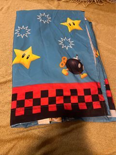 Nintendo Mario bomb star twin size sheet fabric