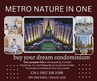 One Lancaster Park (Pag ibig)one bedroom with balcony