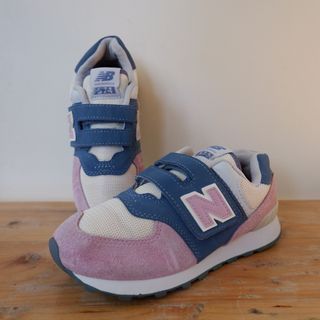 Original Preloved New Balance Shoes for Kids New Balance Kids Classic 574 Sneaker Shoes Pink Gray yv574jhg Hook & Loop Low Top