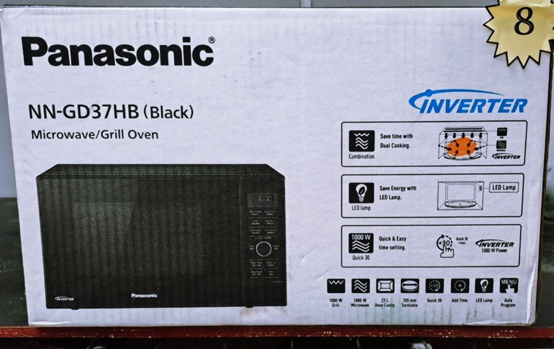 Panasonic NN-GD37HB(Black)Grill Oven, TV & Home Appliances, Other Home ...