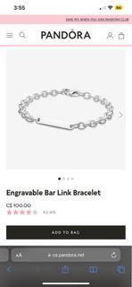 Pandora bar link bracelet