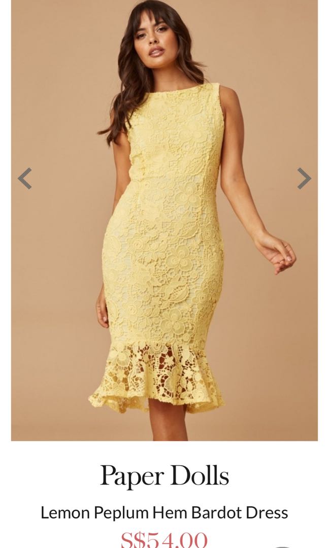 Paper dolls peplum dress online