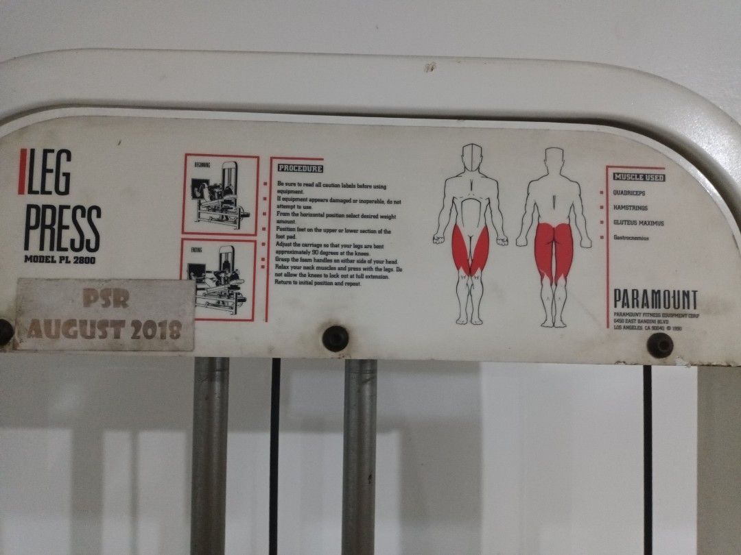 Paramount Leg Press machine, Sports Equipment, Exercise & Fitness