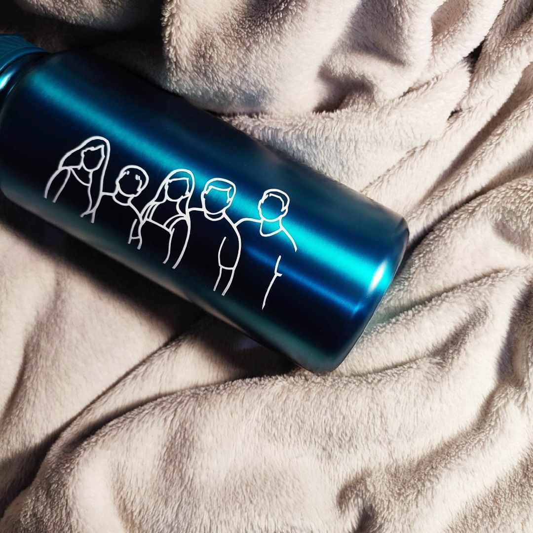 Personalized Line Art Vinyl Sticker Decal Cuts for Aquaflask, Tumbler