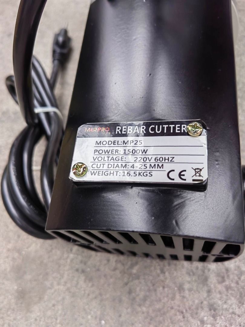 Portable electric hydraulic rebar cutter (Category: Construction Tools & Equipment) located in Manila. Submitted by 09150361920ronvillaflor (Listing ID 1209873262, Image 2). Description: Portable electric hydraulic rebar cutter Model: MP25 Brand: Marpro Specs: 25mm Price: 30,000/unit Welcome to "Takezo Industrial Supply" For inquiries GLOBE:📞 ☎ 0915-036-1920 VIBER:📞 ☎ 0915-036-1920 Email me@ 📫 📑 r-o-n-.-t-a-k-e-z-o-i-n-d-u-s-t-r-i-a-l-@-g-m-a