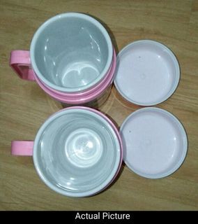 Preloved Thick Strong (Hot/Cold) Insulated Pink Water Mug Jug (For Adults or Kids) 350php Each