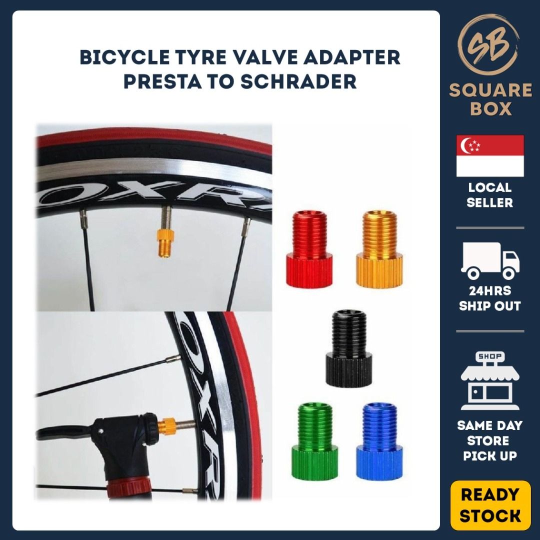 Presta to Schrader Valve Adapter Pump Connector Bicycle Motorcycle Car