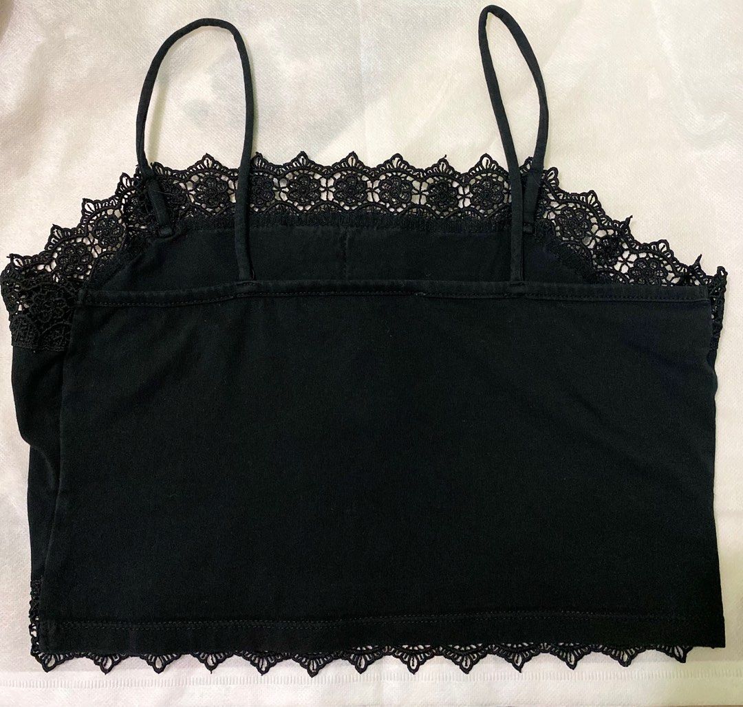 Primark Lace Trim Cropped Camisole, Women's Fashion, Tops, Sleeveless