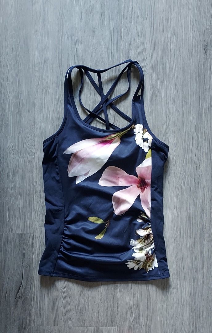 RARE Ted Baker Top with Shelf Bra, Women's Fashion, Activewear on Carousell