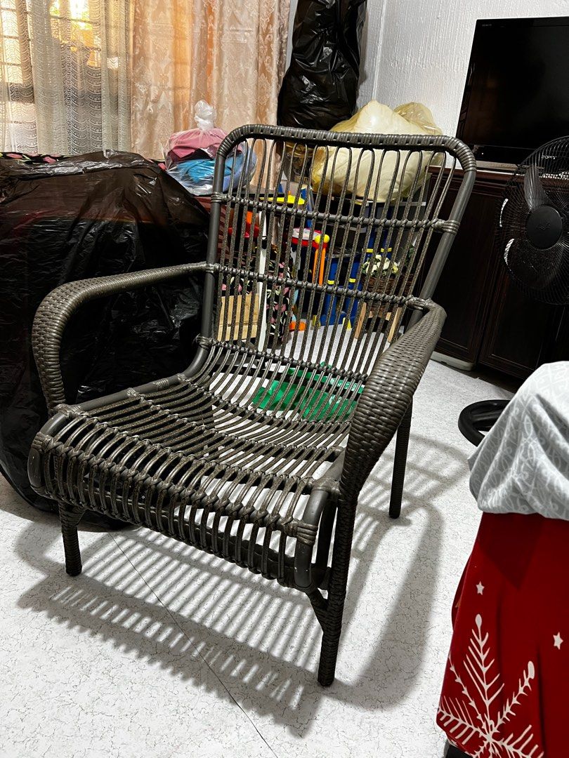 Rattan arm chair outdoor weather proof, Furniture & Home Living, Furniture, Chairs on Carousell