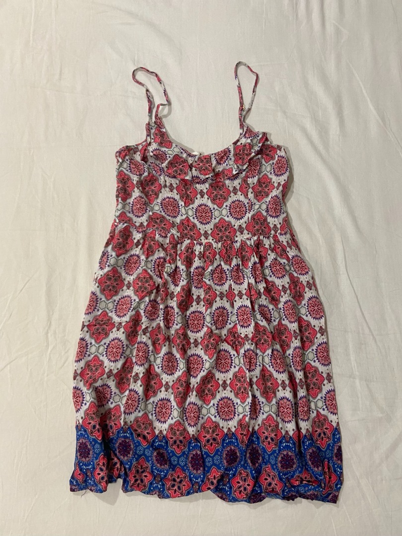 Red strappy mini dress top