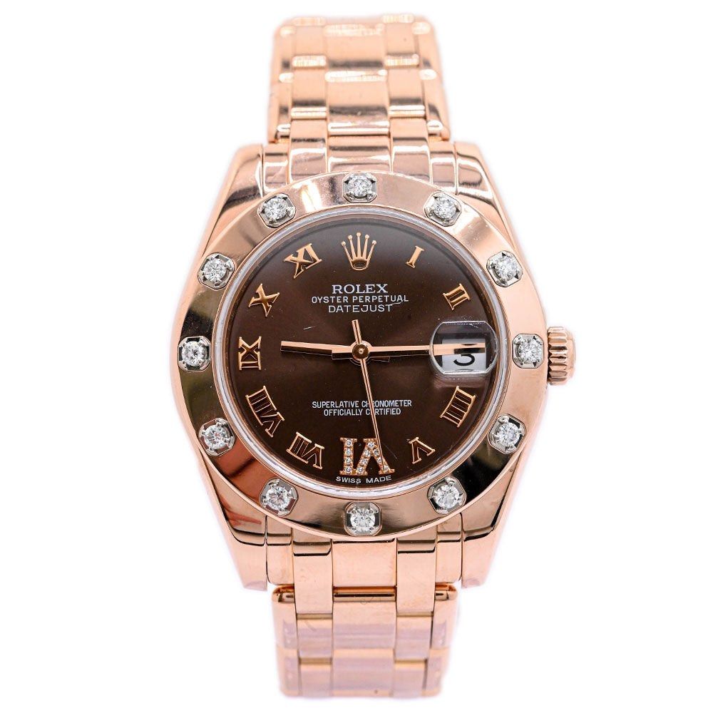 Chocolate gold watch best sale womens