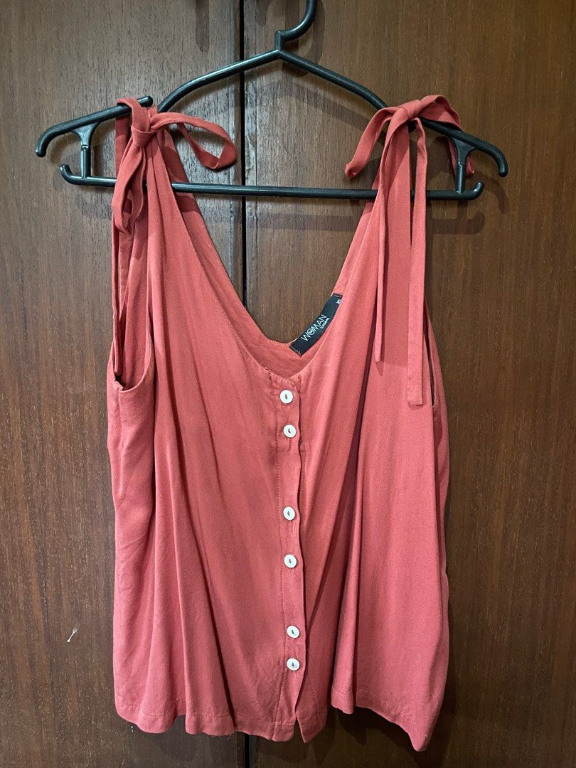 Rust cotton cami, Women's Fashion, Tops, Sleeveless on Carousell