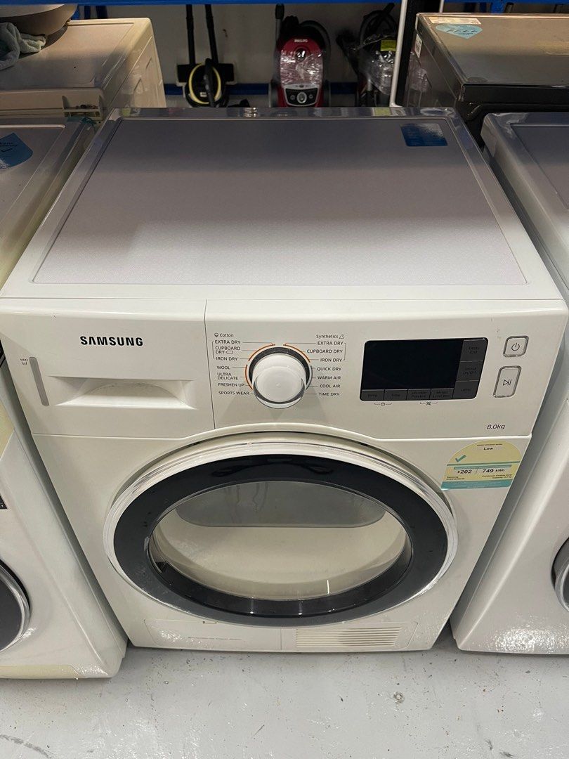 SAMSUNG DV80H4200CW 8kg CONDENSER DRYER, TV & Home Appliances, Washing