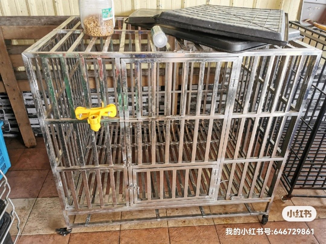 Second hand stainless steel folding dog cage