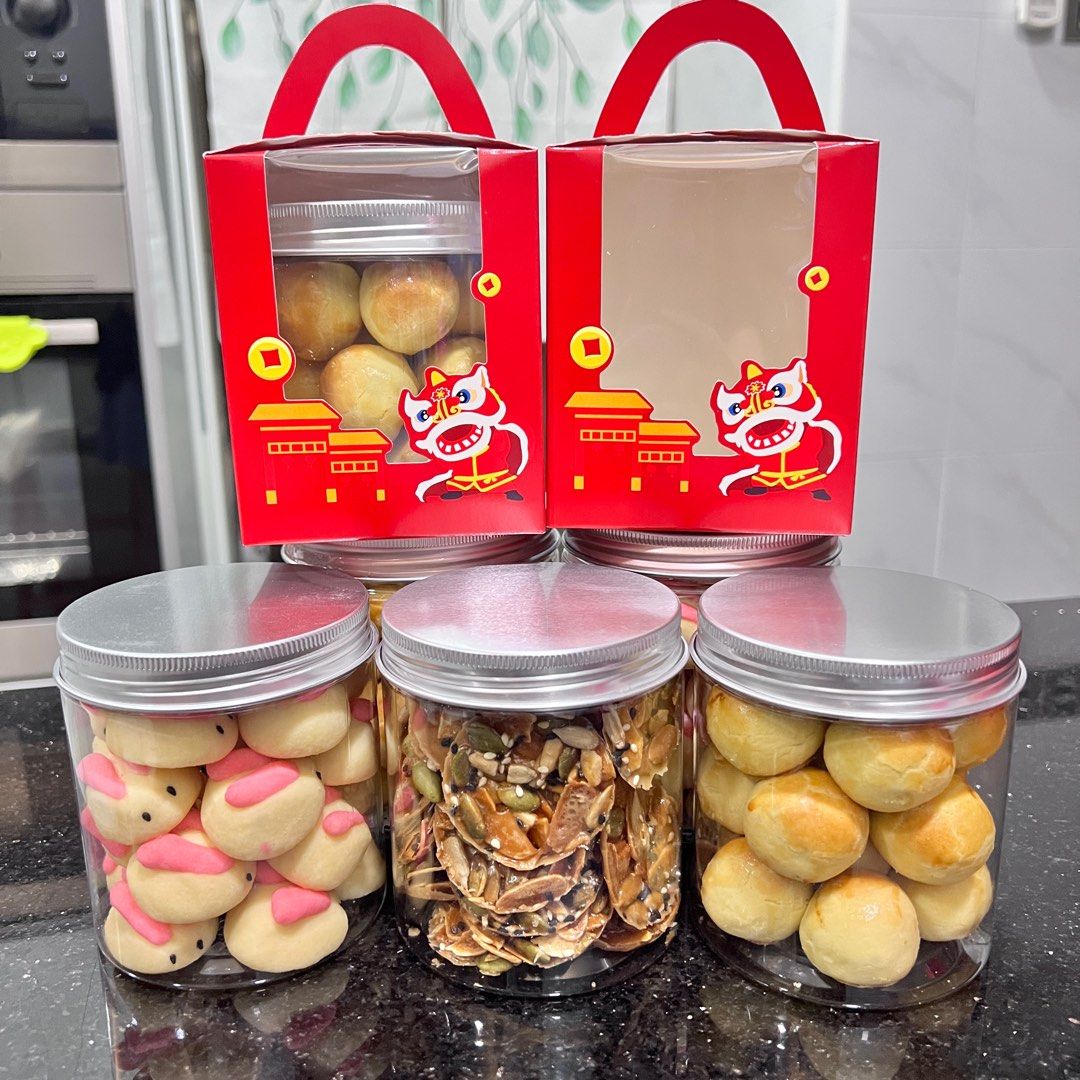 [Self Collect @ Yishun] Last Order 16 Jan 2023🧧Homemade CNY Cookies Bunny Rabbit German Cookies / Sarawak Steamed Layer Cake 兔兔造型年饼i (Category: Everything Else) located in Singapore. Submitted by inhousedoctor (Listing ID 140282328, Image 2). Description: ❗️Last order on 16 Jan Monday ❗️Collection on Tuesday 17 Jan onwards ➡️German Butter Cookies Silver Jar size - 10 x 8.5cm Cookies Flavour - Bunny Cookies / Pineapples Tart / Mixed Nuts Crispy C