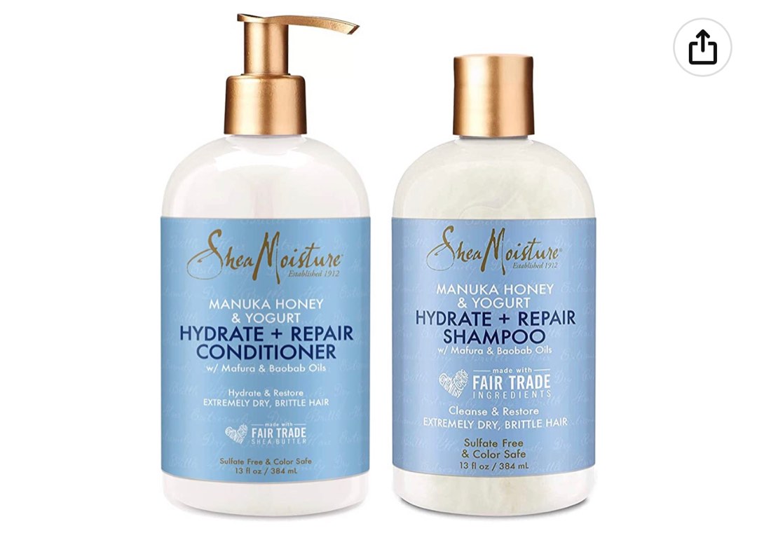 Shea Moisture Shampoo and Conditioner Set, Manuka Honey & Yogurt