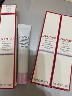 Shiseido white lucent overnight cream and mask 15ml