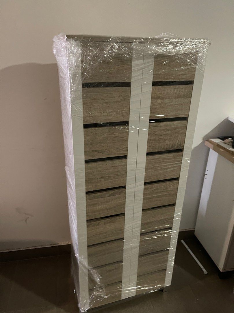 Shoe cabinet 2 door defect unit, Furniture & Home Living, Furniture ...