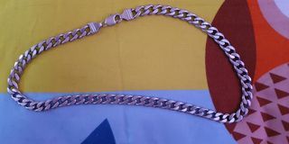 Silver thick heavy necklace