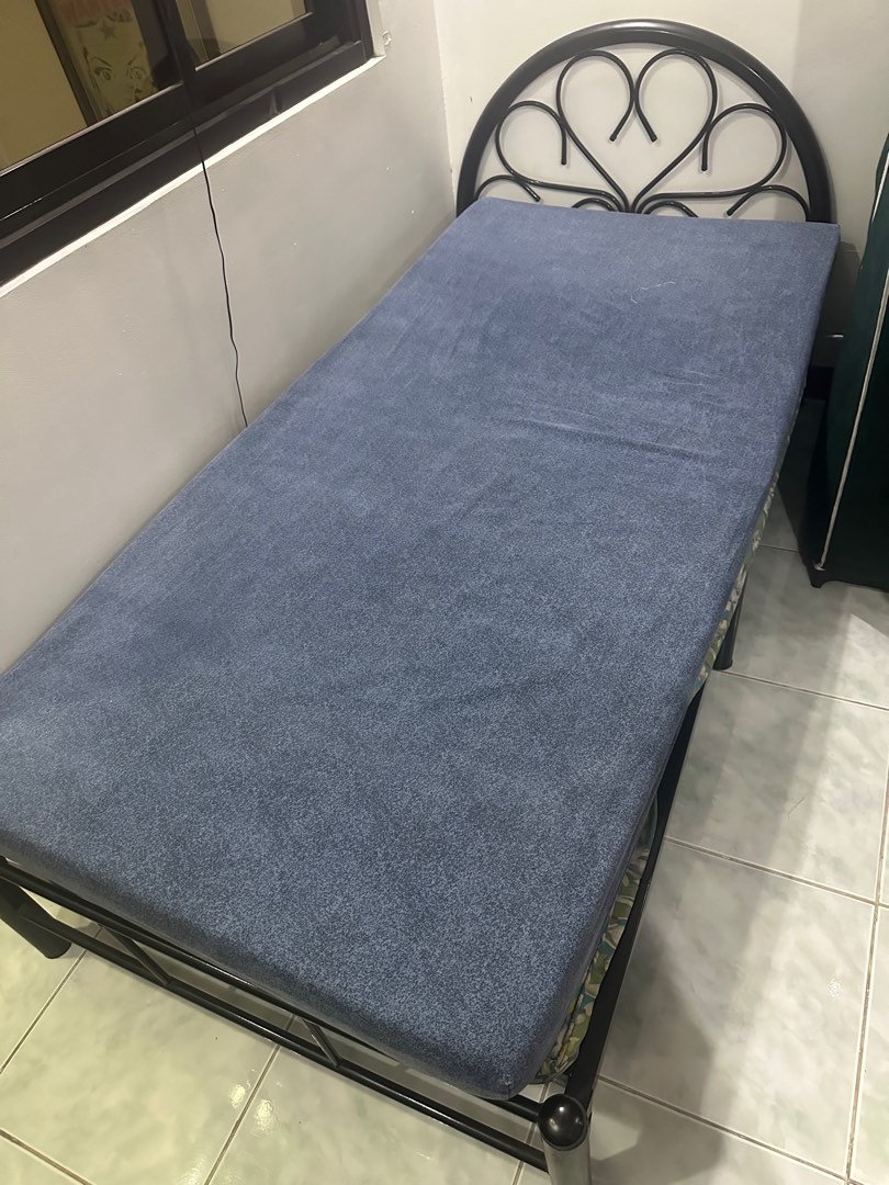 Single bed metal frame, Furniture & Home Living, Furniture, Bed Frames