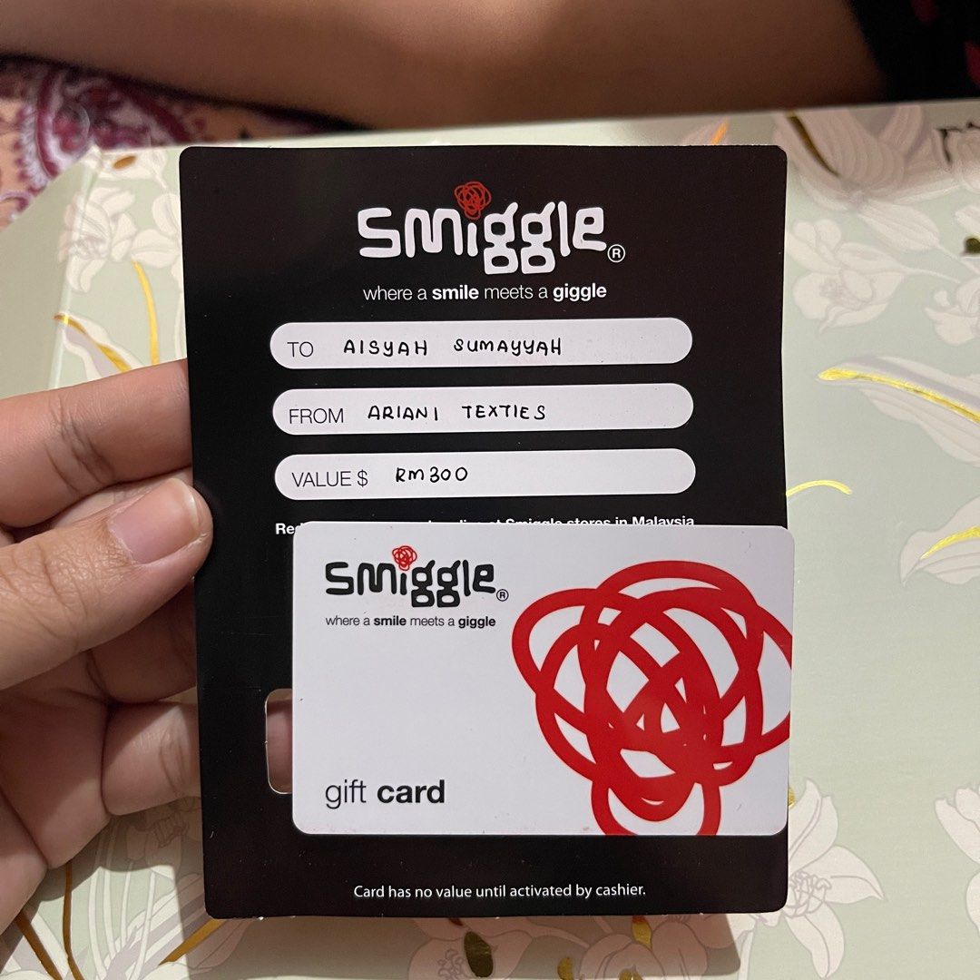 Smiggle gift card RM300, Babies & Kids, Babies & Kids Fashion on Carousell