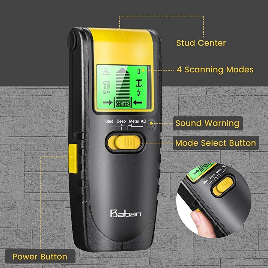 Stud Finder Wall Scanner Baban 4 in 1 Stud Detector Beam Finders Wall