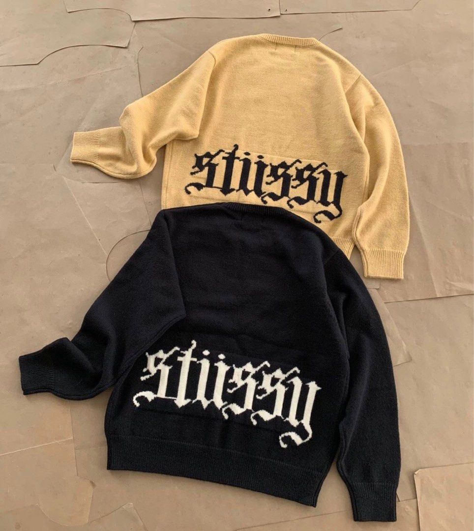 stussy gothic sweater 22aw-