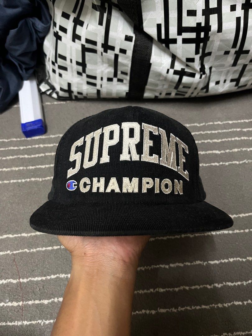 Supreme x champion snapback cap Men s Fashion Watches