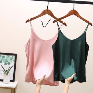tank top silk dusty pink NEW