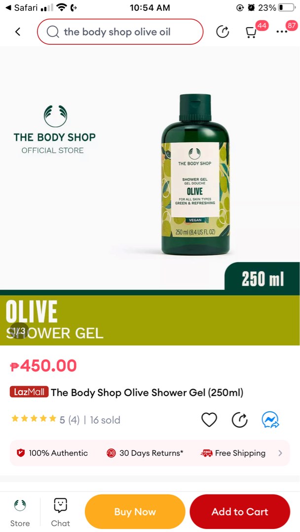 The Body Shop Shower Gel Douche Olive, Beauty & Personal Care, Face