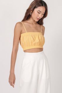 The Tinsel Rack Mallory Crop Top in Marigold