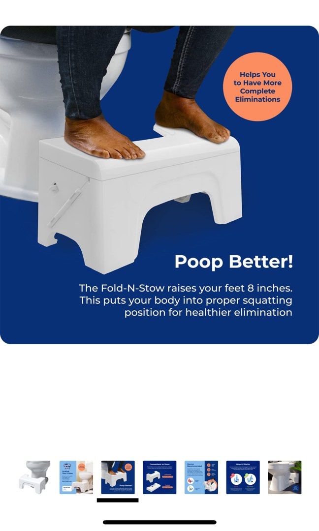 Squatty Potty Fold and Stow Toilet Stool (to bless), Beauty & Personal  Care, Sanitary Hygiene on Carousell