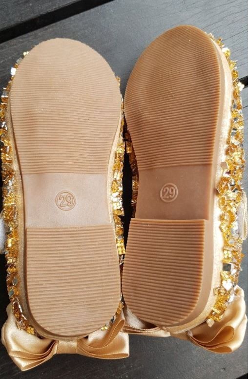 Gold glitter flats for toddlers online